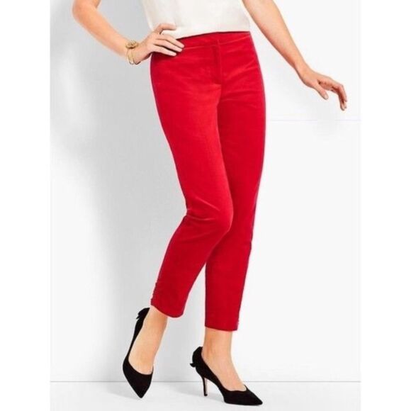 Talbots "Hampshire" Red Ankle Pants 12P CAREERWEAR‎ Office - Picture 1 of 14